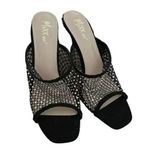 MIX‎X SHUZ BEDAZZLED slip On Heel Shoes Size 8 NEW Black Photo 0