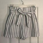 ZARA paper bag striped shorts with belt Photo 0