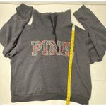 Victoria's Secret PINK  Campus Cowl Neck Sweater Top Grey Plaid Sz L Christmas Y2K Photo 2