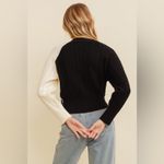 Cloud Ten Two-Tone Wrap Cable Knit Sweater Photo 3