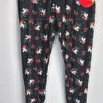 Just One Christmas Holiday Theme Plaid Leggings 2 Pcs Women's Medium NWT Black Photo 0