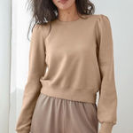 Wilfred Free  Aritzia Terry puffed sleeve sweatshirt organic‎ cotton size XXS Photo 0