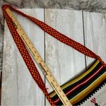 Vintage Multicolor Woven Hobo Tote Bag Boho Festival Fairycore Western Tassels Red Photo 2