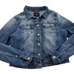 Love Tree Jacket Womens Large Blue Denim Trucker Faded Button Up Jean Photo 0