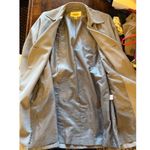 Talbots  Coat Women 10 Gray Double Breasted Belted Trench Jacket Outerwear Preppy Photo 10