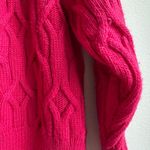 COS  Pink Cable Knit Relaxed Oversized Wool Blend Chunky Sweater Size XS Photo 5