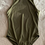 Nasty Gal Green Mockneck Bodysuit Photo 0