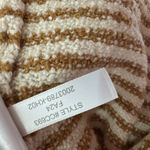 J‎ Crew Factory S Striped Mockneck Pullover Sweater Ivory Camel Stripe CC693 Tan Photo 6