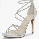 Jessica Simpson JS- JAEYA Platinum Shimmer Strappy Heels Photo 0