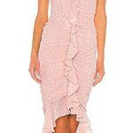Revolve NWT Michael Costello x Vega Midi Dress Elegant Pink Strapless Dress Photo 0