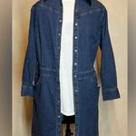 Eddie Bauer women’s Denim Snap Front Dress W/Black Velvet Collar|Size:PETITE 10 Photo 14