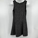 J.Crew  Tweed A Line Tank Dress Mini Crew Neck Back Zip Career Chic Black 4 Photo 4