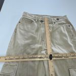 Hidden‎ Los Angeles Jeans Womens 27 Tan Cream Cargo Straight Crossover Button Photo 5