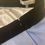  Blue Midi Pencil Skirt sz 10 Milly Midi Skirt Net Overlay Skirt Photo 5