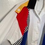 Vintage Regal Windbreaker Sweatshirt White Geometric Size M Photo 3