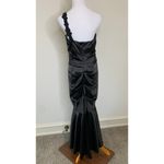 Y2k Black Mermaid Ruched Prom Homecoming Formal Dress Gown One Strap Sz Large Photo 2