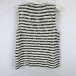 Madewell Crewneck Sweater Vest Striped Knit Cotton Blend Natural Medium NWT Photo 12
