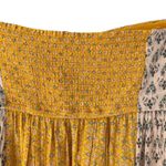 Free People  Across The Sea Strapless Yellow Patchwork Tunic Mini Dress medium Photo 6