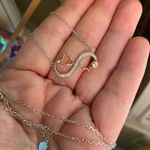 Stethoscope Infinity Sterling Silver CZ Necklace Gold Photo 2