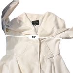 Akira  Asymmetrical Coat Sz S/M Off White Draped Collar Longline Statement Layer Photo 5