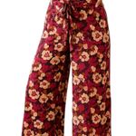REWASH  Floral Wide Leg Pants with Tie Belt XL Photo 0