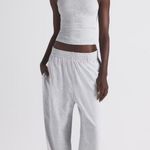 SKIMS Cotton Jersey Wide Leg Pant in Light Heather Grey, Size XXS Photo 0