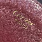 Cartier Elegant Burgundy Leather Coin Pouch Photo 7