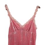 EXPRESS Y2K Pink Velvet Cami Top Lace Trim Sleeveless Tank Top Women's Medium Photo 1