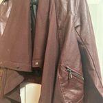 Jolt faux leather sweater drapey jacket Photo 6