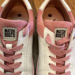 Matchboots ‘Rose Passion’ white leather pink suede lace up sneaker size 5 Photo 2