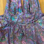 American Vintage Vintage 100% Silk Dress Paisley Pastel 1970s Halter One Size Photo 5