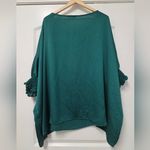ODDY Women's Plus Blouse Crinkle Loose Green Size 3x Holiday Christmas Party NEW Photo 2