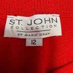 St. John Collection By Marie Gray Knit Pencil Skirt Red 12 Made in USA Flawed Photo 7
