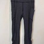 Lululemon Speed Tight IV Giant Herringbone Black Heathered Leggings Size 10 Photo 2