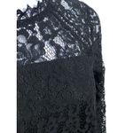 Lulus Black Lace Short Dress Womens L Dark Romantic Whimsigoth Sheer Sexy LBD Photo 3