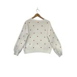 Lucky Brand  Women Cream Red Heart Knit Sweater Pullover Size L Photo 6