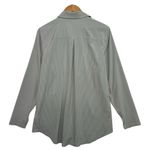 Athleta Top Womens Large Green Striped Button Up Stretch Breathable Lightweight Photo 1