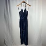 Lulus Learning to Fly Halter Jumpsuit in Navy Blue Size Medium Photo 5