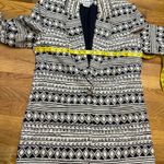 Rafaella Vintage Women 6 Linen Cotton Black Beige Geometric Print Blazer Pockets Photo 3