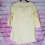 MALVIN HAMBURG GERMANY 100% LINEN CROCHET V NECK YELLOW SWIM BEACH COVER 10 Photo 1