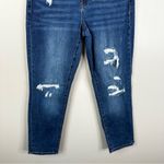 Judy Blue Jeans Women’s 27 Blue Aggie Mid-Rise Thermal Patch Boyfriend Fit Photo 4