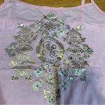 Juicy Couture  Pam Gela Gold Rhinestone Camisole Top Baby Pink Women’s Medium NWT Photo 4