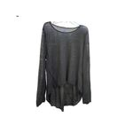 Eileen Fisher Black Hemp Sheer Knit High Low Pullover Sweater Top Size M Photo 9