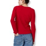 Aeropostale Y2K Red Scoop Neck Knit Cardigan With Pockets Photo 1