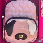 Betsey Johnson  Pink Puppy Mini Backpack & Cardholder Set NWT | Heart Quilted Bag Photo 2