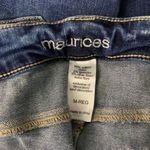 Maurice's Distressed Skinny Jeggings M Med Wash Faux Front Pockets Mid Rise Zip Photo 4