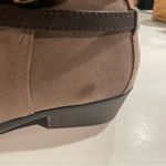 White Mountain  Jitter Taupe Ankle Bootie Women 9.5M Suede Leather Zip Buckle Photo 5