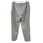 Piazza Sempione NWT  Audrey Crop Pants Seersucker Gray‎ Stripe Cigarette Pant 14 Photo 2