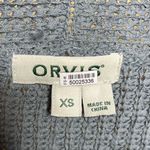 Orvis  Women’s XS Green Blue Cardigan Cozy Ribbed Oversized Open Front Sweater Photo 6