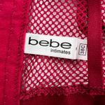 Bebe  Wide Lace Mesh Band Padded Push Up Bra Berry Red Size 38C Photo 6